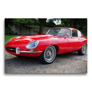 Premium Textil-Leinwand 75 x 50 cm Quer-Format Jaguar E-Type Series 1 in Horgen bei Zürich. | Wandbild, HD-Bild auf Keilrahmen, Fertigbild auf hochwertigem Vlies, Leinwanddruck von Arie Wubben