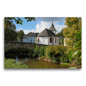 Premium Textil-Leinwand 75 x 50 cm Quer-Format Kapelle St. Brigida an der Kyll | Wandbild, HD-Bild auf Keilrahmen, Fertigbild auf hochwertigem Vlies, Leinwanddruck von Udo Haafke