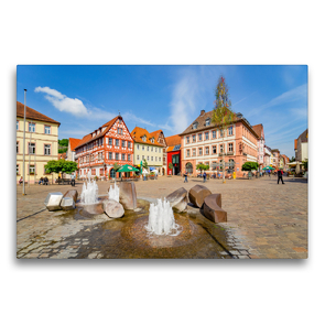 Premium Textil-Leinwand 75 x 50 cm Quer-Format Karlstadt Impressionen | Wandbild, HD-Bild auf Keilrahmen, Fertigbild auf hochwertigem Vlies, Leinwanddruck von Dirk Meutzner