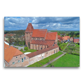 Premium Textil-Leinwand 75 x 50 cm Quer-Format Kloster Rehna | Wandbild, HD-Bild auf Keilrahmen, Fertigbild auf hochwertigem Vlies, Leinwanddruck von Markus Rein