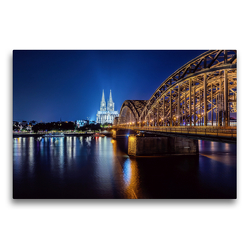 Premium Textil-Leinwand 75 x 50 cm Quer-Format Kölner Dom | Wandbild, HD-Bild auf Keilrahmen, Fertigbild auf hochwertigem Vlies, Leinwanddruck von Alexander Gründel