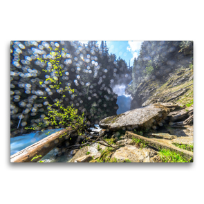 Premium Textil-Leinwand 75 x 50 cm Quer-Format Lichterrausch an den Bear Falls | Wandbild, HD-Bild auf Keilrahmen, Fertigbild auf hochwertigem Vlies, Leinwanddruck von Adrian Geering