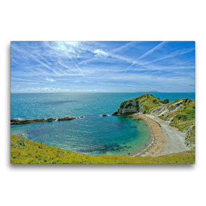 Premium Textil-Leinwand 75 x 50 cm Quer-Format Man of War Bay | Wandbild, HD-Bild auf Keilrahmen, Fertigbild auf hochwertigem Vlies, Leinwanddruck von Alfred Hadler