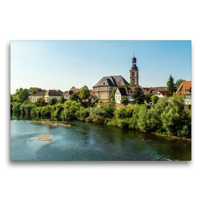 Premium Textil-Leinwand 75 x 50 cm Quer-Format Mannheimer Kirchen – St. Aegidius (Seckenheim) | Wandbild, HD-Bild auf Keilrahmen, Fertigbild auf hochwertigem Vlies, Leinwanddruck von Thomas Seethaler