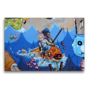 Premium Textil-Leinwand 75 x 50 cm Quer-Format Meresmotiv für Kids | Wandbild, HD-Bild auf Keilrahmen, Fertigbild auf hochwertigem Vlies, Leinwanddruck von SchnelleWelten