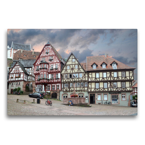 Premium Textil-Leinwand 75 x 50 cm Quer-Format Miltenberg am Main eine Stadt die man gesehen haben muss | Wandbild, HD-Bild auf Keilrahmen, Fertigbild auf hochwertigem Vlies, Leinwanddruck von Rufotos