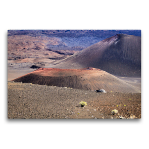 Premium Textil-Leinwand 75 x 50 cm Quer-Format Mondlandschaft im Haleakala | Wandbild, HD-Bild auf Keilrahmen, Fertigbild auf hochwertigem Vlies, Leinwanddruck von Florian Krauss