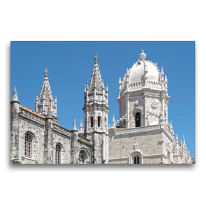 Premium Textil-Leinwand 75 x 50 cm Quer-Format Mosteiro dos Jerónimos, Kloster in Belem in Lissabon, Portugal | Wandbild, HD-Bild auf Keilrahmen, Fertigbild auf hochwertigem Vlies, Leinwanddruck von Marion Meyer © Stimmungsbilder1