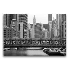 Premium Textil-Leinwand 75 x 50 cm Quer-Format N.Franklin St. Chicago | Wandbild, HD-Bild auf Keilrahmen, Fertigbild auf hochwertigem Vlies, Leinwanddruck von Detlef Kolbe (Dex – Foto)