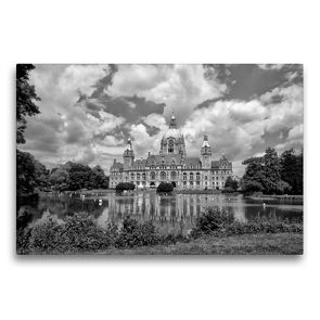 Premium Textil-Leinwand 75 x 50 cm Quer-Format Neues Rathaus in Hannover | Wandbild, HD-Bild auf Keilrahmen, Fertigbild auf hochwertigem Vlies, Leinwanddruck von kattobello