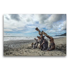 Premium Textil-Leinwand 75 x 50 cm Quer-Format Ngakawau Beach, Neuseeland | Wandbild, HD-Bild auf Keilrahmen, Fertigbild auf hochwertigem Vlies, Leinwanddruck von Katja Jentschura