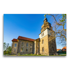 Premium Textil-Leinwand 75 x 50 cm Quer-Format Nicolaikirche | Wandbild, HD-Bild auf Keilrahmen, Fertigbild auf hochwertigem Vlies, Leinwanddruck von Dirk Meutzner