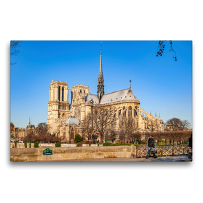 Premium Textil-Leinwand 75 x 50 cm Quer-Format Notre-Dame de Paris | Wandbild, HD-Bild auf Keilrahmen, Fertigbild auf hochwertigem Vlies, Leinwanddruck von Alessandro Tortora