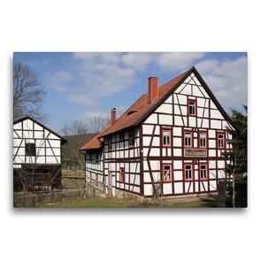 Premium Textil-Leinwand 75 x 50 cm Quer-Format Öl- und Graupenmühle | Wandbild, HD-Bild auf Keilrahmen, Fertigbild auf hochwertigem Vlies, Leinwanddruck von Flori0