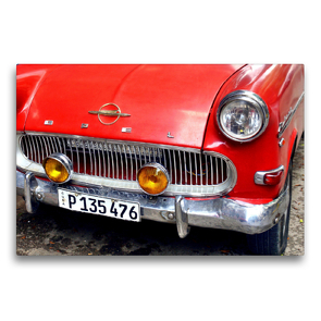 Premium Textil-Leinwand 75 x 50 cm Quer-Format Opel Rekord P1 in Kuba | Wandbild, HD-Bild auf Keilrahmen, Fertigbild auf hochwertigem Vlies, Leinwanddruck von Henning von Löwis of Menar