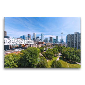 Premium Textil-Leinwand 75 x 50 cm Quer-Format Ostkanadas Metropole Toronto | Wandbild, HD-Bild auf Keilrahmen, Fertigbild auf hochwertigem Vlies, Leinwanddruck von Hanna Wagner