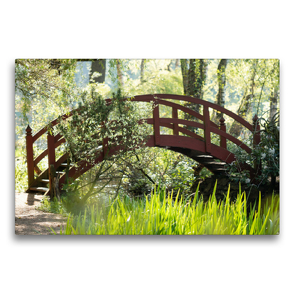 Premium Textil-Leinwand 75 x 50 cm Quer-Format Paradiesbrücke im Grünen | Wandbild, HD-Bild auf Keilrahmen, Fertigbild auf hochwertigem Vlies, Leinwanddruck von Ulrike Adam