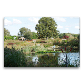 Premium Textil-Leinwand 75 x 50 cm Quer-Format Pensthorpe Natural Park mit Skulpturen von Jenny Pickford, Norfolk, England | Wandbild, HD-Bild auf Keilrahmen, Fertigbild auf hochwertigem Vlies, Leinwanddruck von Gisela Kruse