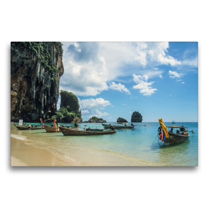 Premium Textil-Leinwand 75 x 50 cm Quer-Format Phra-Nang Beach | Wandbild, HD-Bild auf Keilrahmen, Fertigbild auf hochwertigem Vlies, Leinwanddruck von Christian Müringer