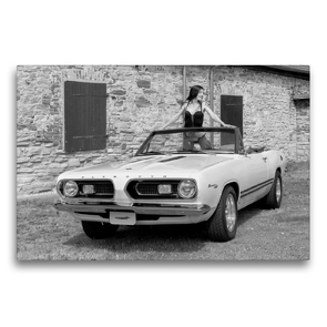 Premium Textil-Leinwand 75 x 50 cm Quer-Format Plymouth Barracuda Bj 1967 | Wandbild, HD-Bild auf Keilrahmen, Fertigbild auf hochwertigem Vlies, Leinwanddruck von Detlef Kolbe Dex-Photography