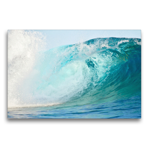 Premium Textil-Leinwand 75 x 50 cm Quer-Format Polynesische Surfwelle | Wandbild, HD-Bild auf Keilrahmen, Fertigbild auf hochwertigem Vlies, Leinwanddruck von iPics Photography