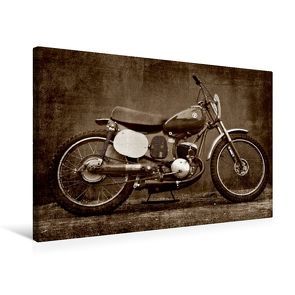 Premium Textil-Leinwand 75 x 50 cm Quer-Format Puch 125 SL Sandbahn | Wandbild, HD-Bild auf Keilrahmen, Fertigbild auf hochwertigem Vlies, Leinwanddruck von Gabi Siebenhühner von Siebenhühner,  Gabi