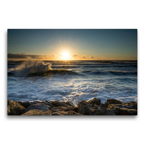 Premium Textil-Leinwand 75 x 50 cm Quer-Format Punakaiki Sunset, Paparoa N.P. | Wandbild, HD-Bild auf Keilrahmen, Fertigbild auf hochwertigem Vlies, Leinwanddruck von Katja Jentschura