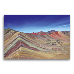 Premium Textil-Leinwand 75 x 50 cm Quer-Format Rainbow Mountain, Vinicunca, Peru | Wandbild, HD-Bild auf Keilrahmen, Fertigbild auf hochwertigem Vlies, Leinwanddruck von © viaje.ch