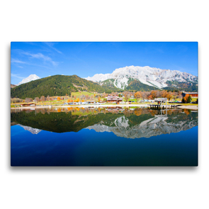Premium Textil-Leinwand 75 x 50 cm Quer-Format Ramsau am Dachstein | Wandbild, HD-Bild auf Keilrahmen, Fertigbild auf hochwertigem Vlies, Leinwanddruck von Christa Kramer
