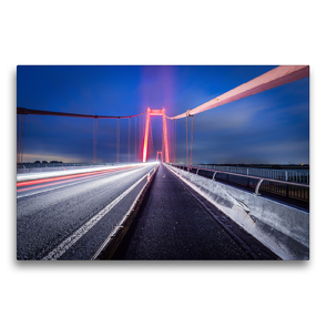 Premium Textil-Leinwand 75 x 50 cm Quer-Format Rheinbrücke Emmerich | Wandbild, HD-Bild auf Keilrahmen, Fertigbild auf hochwertigem Vlies, Leinwanddruck von Alexander Gründel