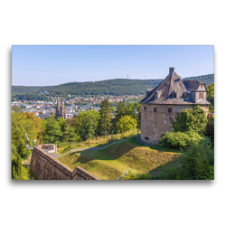 Premium Textil-Leinwand 75 x 50 cm Quer-Format Romantische Stadtansicht von Marburg an der Lahn | Wandbild, HD-Bild auf Keilrahmen, Fertigbild auf hochwertigem Vlies, Leinwanddruck von N N