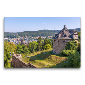 Premium Textil-Leinwand 75 x 50 cm Quer-Format Romantische Stadtansicht von Marburg an der Lahn | Wandbild, HD-Bild auf Keilrahmen, Fertigbild auf hochwertigem Vlies, Leinwanddruck von N N