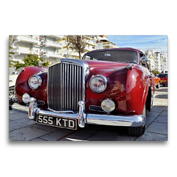 Premium Textil-Leinwand 75 x 50 cm Quer-Format Roter vintage Bentley | Wandbild, HD-Bild auf Keilrahmen, Fertigbild auf hochwertigem Vlies, Leinwanddruck von (c) 2019 by Atlantismedia