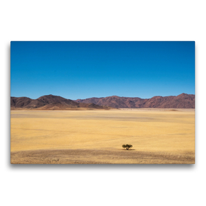 Premium Textil-Leinwand 75 x 50 cm Quer-Format Savanne vor den Tiras-Bergen in Namibia | Wandbild, HD-Bild auf Keilrahmen, Fertigbild auf hochwertigem Vlies, Leinwanddruck von Hans Seidl