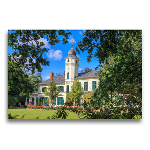 Premium Textil-Leinwand 75 x 50 cm Quer-Format Schloss Britz | Wandbild, HD-Bild auf Keilrahmen, Fertigbild auf hochwertigem Vlies, Leinwanddruck von ReDi Fotografie