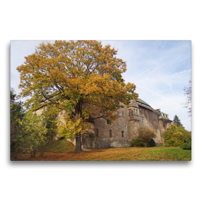 Premium Textil-Leinwand 75 x 50 cm Quer-Format Schloss Burgscheidungen/Sachsen-Anhalt | Wandbild, HD-Bild auf Keilrahmen, Fertigbild auf hochwertigem Vlies, Leinwanddruck von Flori0