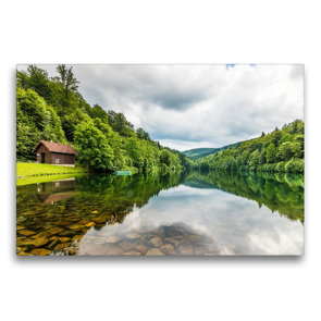 Premium Textil-Leinwand 750 x 500 cm Quer-Format Schmala-Stausee bei Brilon | Wandbild, HD-Bild auf Keilrahmen, Fertigbild auf hochwertigem Vlies, Leinwanddruck von Heidi Bücker