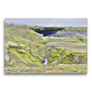 Premium Textil-Leinwand 75 x 50 cm Quer-Format Schmelzendes Eis in mystischer Landschaft | Wandbild, HD-Bild auf Keilrahmen, Fertigbild auf hochwertigem Vlies, Leinwanddruck von Travelina