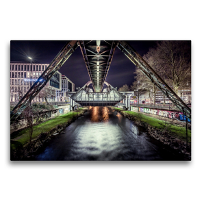 Premium Textil-Leinwand 75 x 50 cm Quer-Format Schwebebahnstation Wuppertal | Wandbild, HD-Bild auf Keilrahmen, Fertigbild auf hochwertigem Vlies, Leinwanddruck von Alexander Gründel