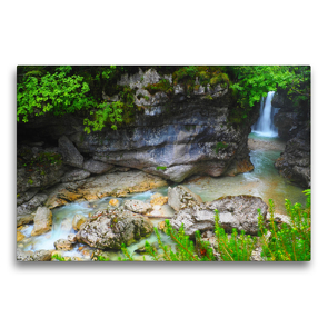 Premium Textil-Leinwand 75 x 50 cm Quer-Format Soca, Slowenien | Wandbild, HD-Bild auf Keilrahmen, Fertigbild auf hochwertigem Vlies, Leinwanddruck von Fotografin Miriam Schwarzfischer