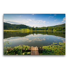 Premium Textil-Leinwand 75 x 50 cm Quer-Format Sommer am See | Wandbild, HD-Bild auf Keilrahmen, Fertigbild auf hochwertigem Vlies, Leinwanddruck von Martin Wasilewski