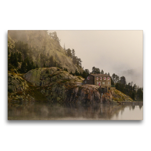 Premium Textil-Leinwand 75 x 50 cm Quer-Format Morgenstimmung am Carros de Foc in den spanischen Pyrenäen | Wandbild, HD-Bild auf Keilrahmen, Fertigbild auf hochwertigem Vlies, Leinwanddruck von Thomas Bering