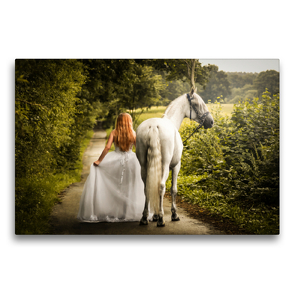 Premium Textil-Leinwand 75 x 50 cm Quer-Format Spanish Bride | Wandbild, HD-Bild auf Keilrahmen, Fertigbild auf hochwertigem Vlies, Leinwanddruck von Jenny Gauger