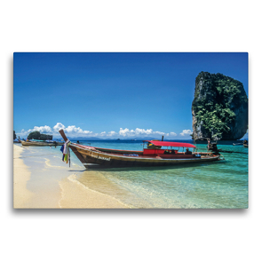 Premium Textil-Leinwand 75 x 50 cm Quer-Format Strand auf Poda Island bei Krabi | Wandbild, HD-Bild auf Keilrahmen, Fertigbild auf hochwertigem Vlies, Leinwanddruck von Christian Müringer