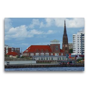 Premium Textil-Leinwand 75 x 50 cm Quer-Format Strandhalle | Wandbild, HD-Bild auf Keilrahmen, Fertigbild auf hochwertigem Vlies, Leinwanddruck von kattobello