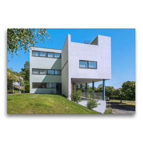 Premium Textil-Leinwand 75 x 50 cm Quer-Format Stuttgart, Weißenhofsiedlung, Haus Le Corbusier | Wandbild, HD-Bild auf Keilrahmen, Fertigbild auf hochwertigem Vlies, Leinwanddruck von N N