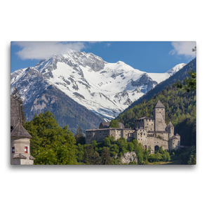 Premium Textil-Leinwand 75 x 50 cm Quer-Format Tauferer Tal mit Burg Taufers | Wandbild, HD-Bild auf Keilrahmen, Fertigbild auf hochwertigem Vlies, Leinwanddruck von Christian Müringer