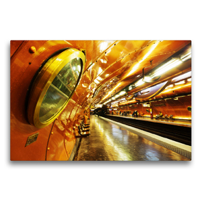 Premium Textil-Leinwand 75 x 50 cm Quer-Format U-Bahn Station Arts-et-Métiers in Paris, Frankreich | Wandbild, HD-Bild auf Keilrahmen, Fertigbild auf hochwertigem Vlies, Leinwanddruck von Christian Müller