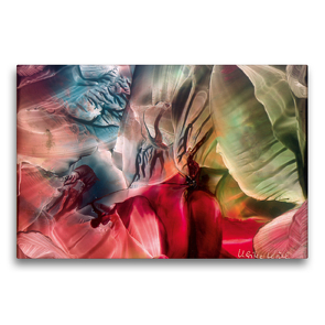 Premium Textil-Leinwand 75 x 50 cm Quer-Format Unterwasserwelten I – Encaustic | Wandbild, HD-Bild auf Keilrahmen, Fertigbild auf hochwertigem Vlies, Leinwanddruck von Ulrike Kröll