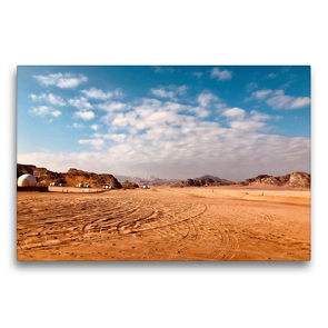 Premium Textil-Leinwand 75 x 50 cm Quer-Format Wadi Rum | Wandbild, HD-Bild auf Keilrahmen, Fertigbild auf hochwertigem Vlies, Leinwanddruck von ROBERT STYPPA